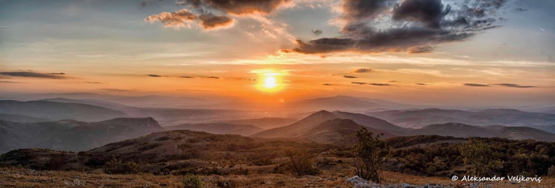 Sunset on Pleš (Svrljiške mountains)