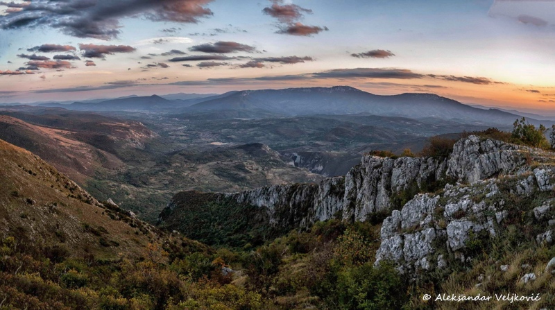 From Pleš towards Sićevo gorge and Suva planina