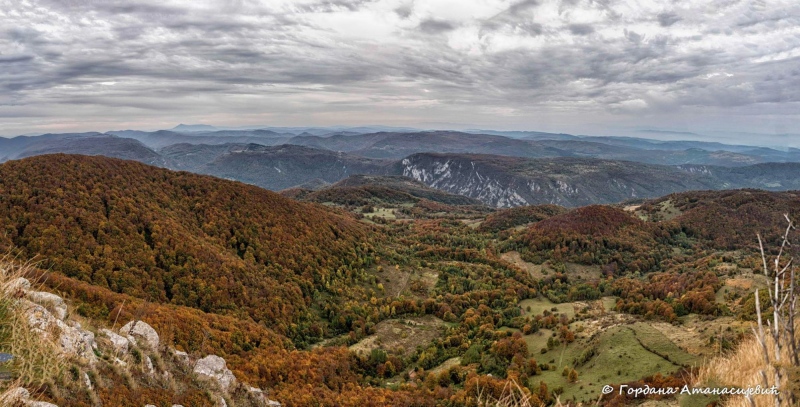 View from the Klik scenic viewpoint on Beljanica