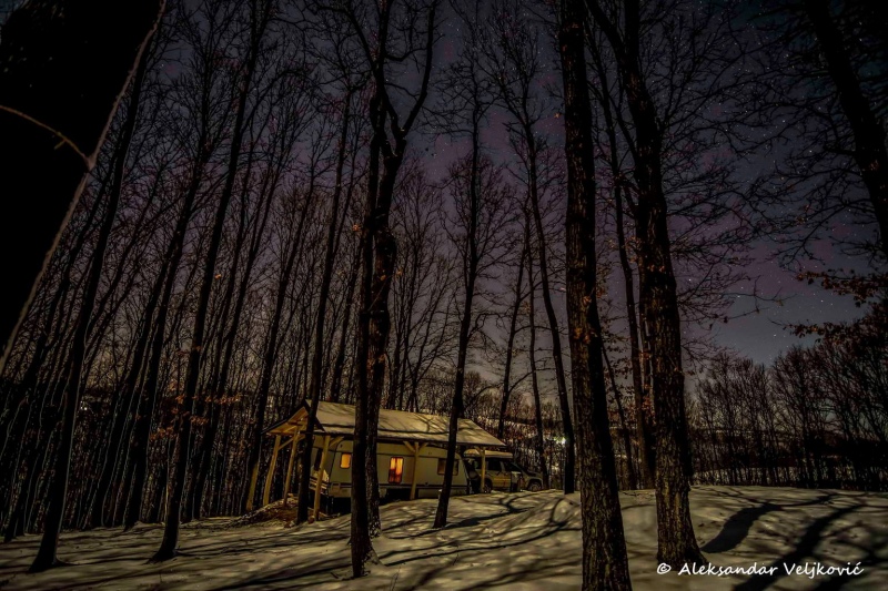 Winter night in Lipovica (my winter homebase)