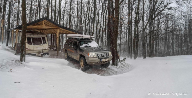 During a winter storm in Lipovica