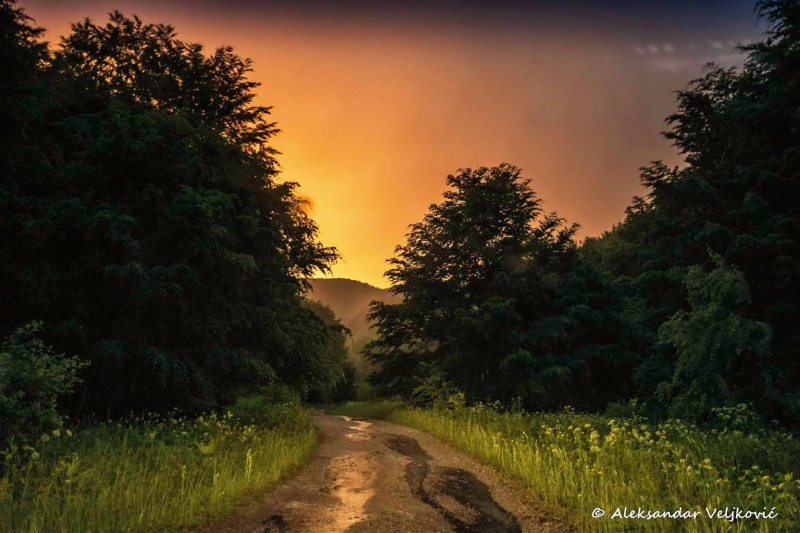 Kučaj sunset after the summer storm