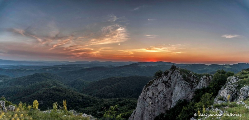 Just after sunset on Zdravča