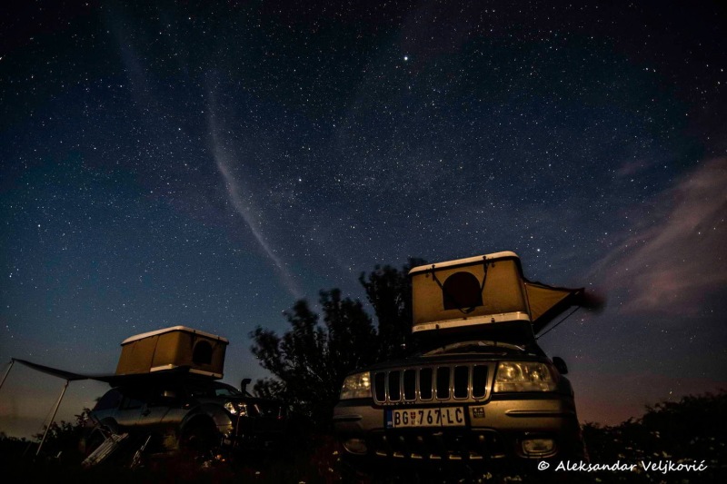 Camping on a starry night on Zdravča
