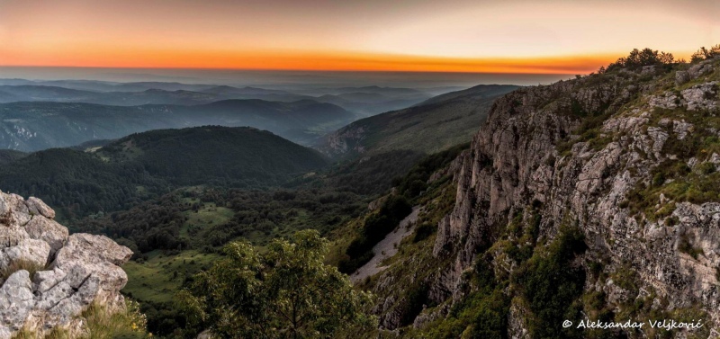 Sunset from Klik, Beljanica